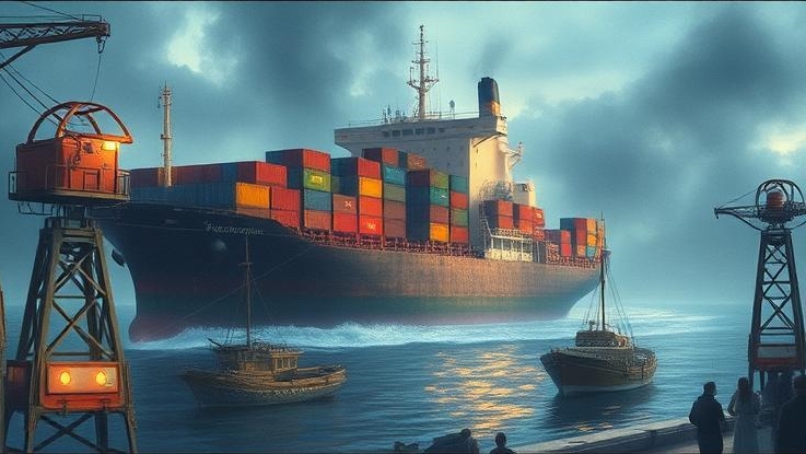 Purpose of Tariffs_Dark-Surreal-Cargo-Ship-16x9-JPG